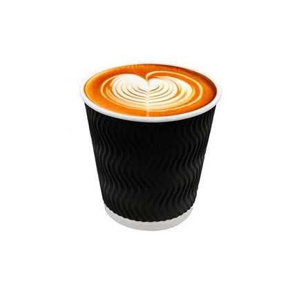 12oz Black S Ripple Wall Paper-Pack of 500