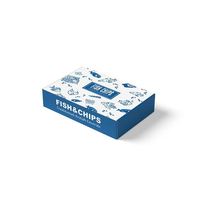 9" Blue "fish chips"Paperbox (260*155*50mm) – Pack of 300