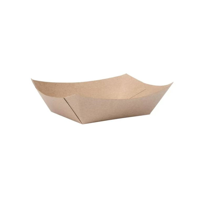 No.6 Kraft Paper Food Tray 126 × 194×52 mm-Pack of 500