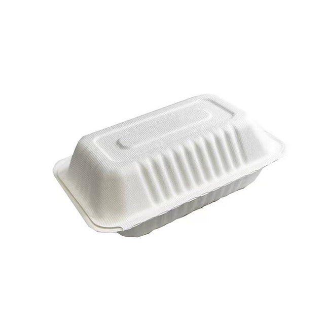 9"*6" Enviroware White Bagasse KebabBox WillowBox (230 *158*75mm)-pack of 250