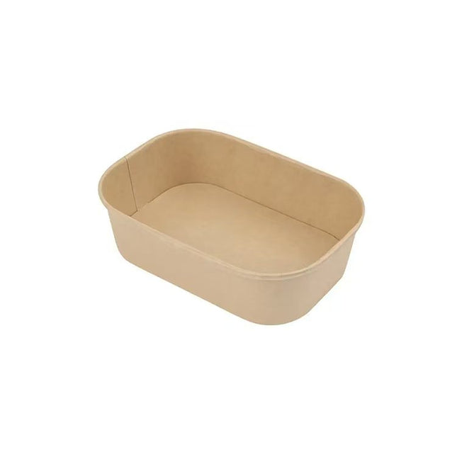 1000ML Kraft Rectangular Paper Bowl-pack of 300
