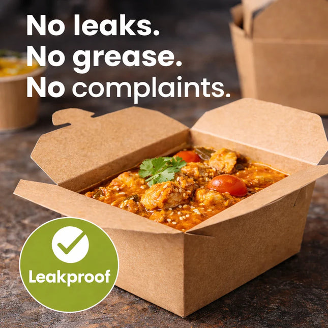 Kraft deli leakproof food box (7 Sizes)