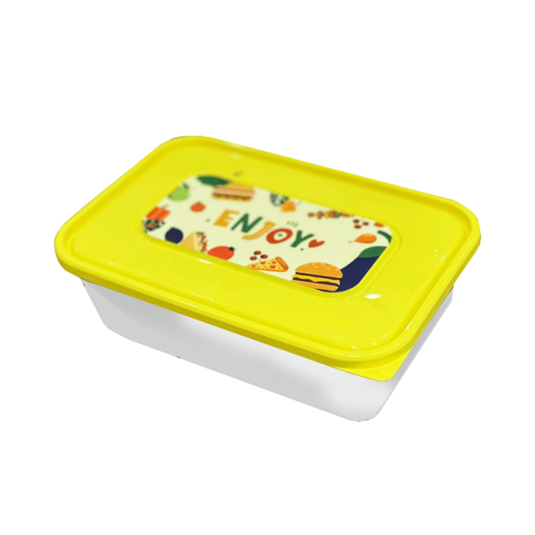 Microwave Plastic Containers with designed colourful Lids [500ml](a pack of 250)