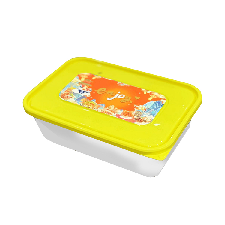 Microwave Plastic Containers with designed colourful Lids [500ml](a pack of 250)