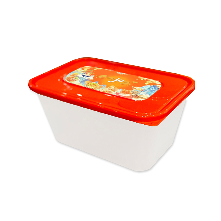 Microwave Plastic Containers with Designed Colourful Lids [1000ml](a pack of 250)