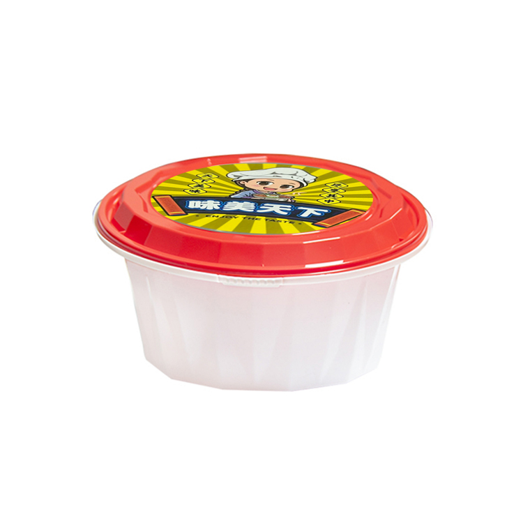 Microwave Plastic Bowl with Colourful Lids [1300ml](a pack of 180)